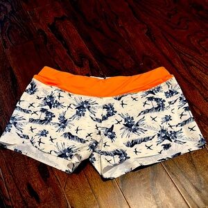 Patagonia tropical Print Women's Shorts- Orange and Blue
